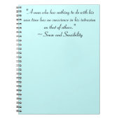 Man zonder tijd Jane Austen Quote Notitieboek (Voorkant)