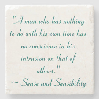 Man zonder tijd Jane Austen Quote Stenen Onderzetter