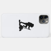 man zwart silhouet met een eenvoudige bergwandelaa Case-Mate iPhone case (Achterkant (horizontaal))