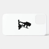 man zwart silhouet met een eenvoudige bergwandelaa Case-Mate iPhone case (Achterkant (horizontaal))