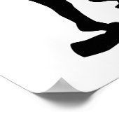 man zwart silhouet met een eenvoudige bergwandelaa poster (Hoek)