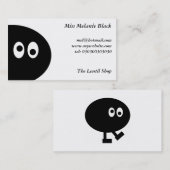 Man zwarte erwt visitekaartje (Voorkant / Achterkant)