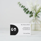 Man zwarte erwt visitekaartje (Staand voorkant)