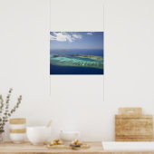 Mana-eiland en koraalrif, Mamanuca-eilanden Poster (Keuken)