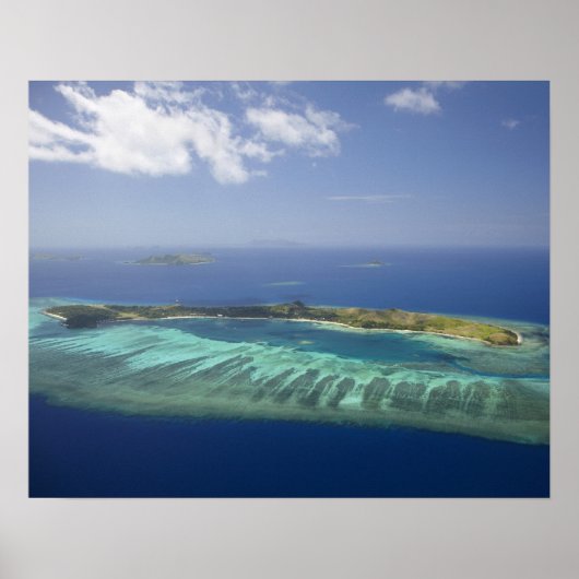 Mana-eiland en koraalrif, Mamanuca-eilanden Poster (Voorkant)