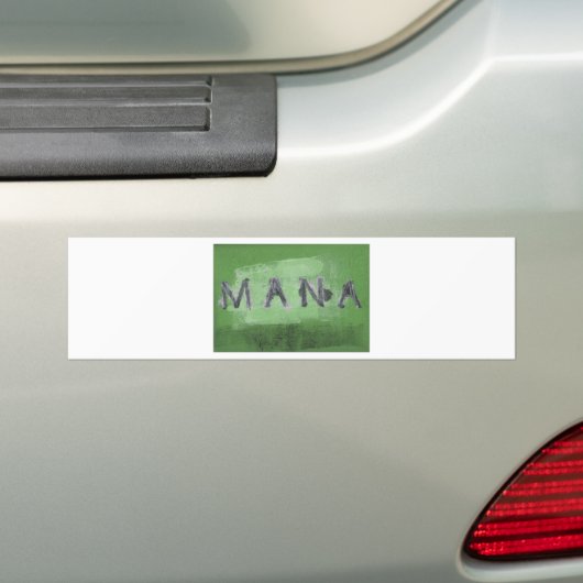 Mana (groen) bumpersticker (Op auto)
