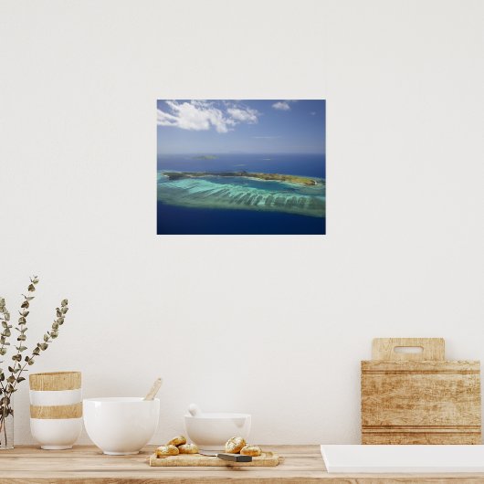 Mana Island, koraalrif, Mamanuca Islands Poster (Keuken)