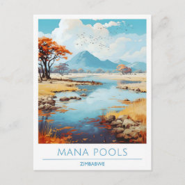 Mana Pools Nationaal Park Zimbabwe Reizen Briefkaart