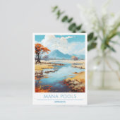 Mana Pools Nationaal Park Zimbabwe Reizen Briefkaart (Staand voorkant)