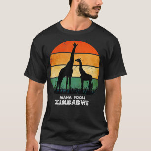 Mana Pools Zimbabwe Giraffe Safari Nationaal Park  T-shirt