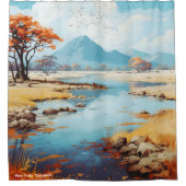 Mana Pools Zimbabwe  Illustratie Reizen Douchegordijn (Voorkant)