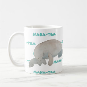 Mana-tea Funny Pun Manatee Koffiemok