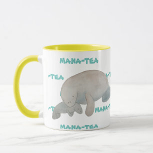 Mana-tea Grappige Pun Manatee Mok