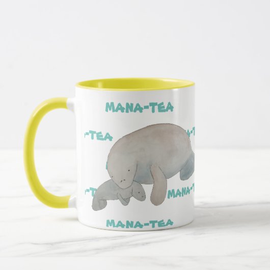 Mana-tea Grappige Pun Manatee Mok (Links)