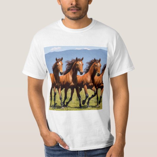 Manada de caballos en libertad t-shirt (Voorkant)