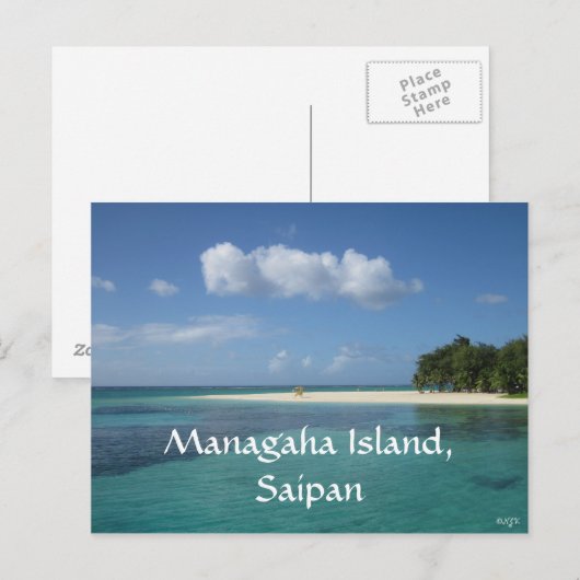 Managaha, Saipan Briefkaart (Voorkant / Achterkant)