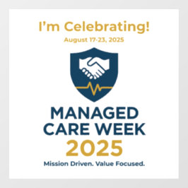 Manage Care Week 2025 - "I'm Celebrating" Cling Raamsticker