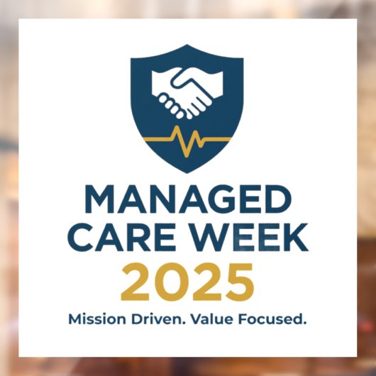 Managed Care Week 2025 - 4.00 x 4.00 Window Cling Raamsticker (Vel 2)