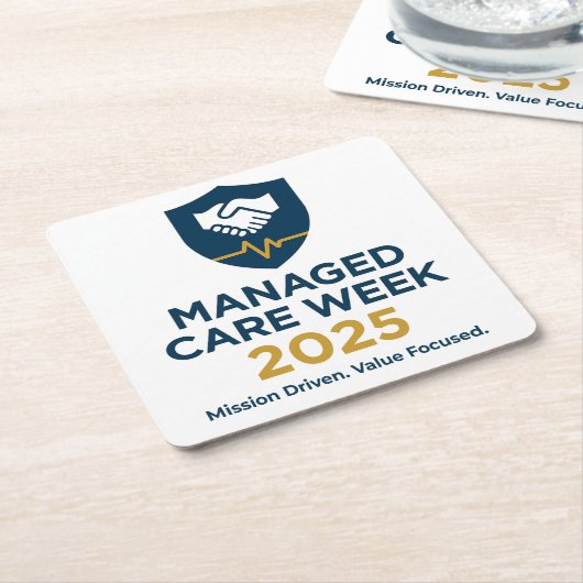 Managed Care Week 2025 - Paper Coasters Kartonnen Onderzetters (Schuin)