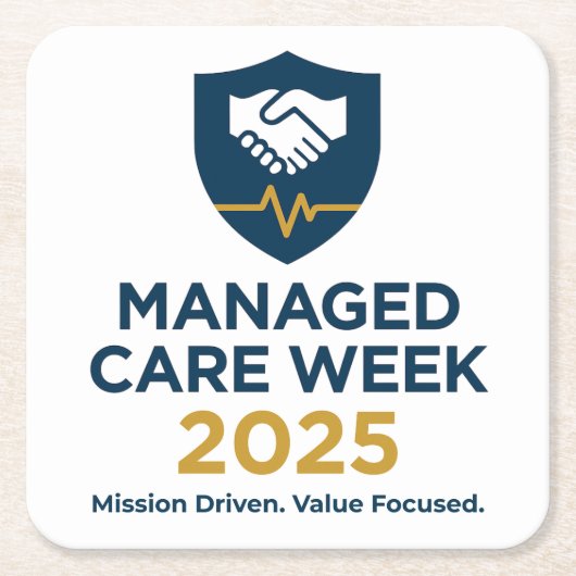 Managed Care Week 2025 - Papieren Coasters Kartonnen Onderzetters (Voorkant)