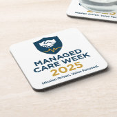 Managed Care Week 2025 - Plastic Coaster Set Bier Onderzetter (Linkerzijde)