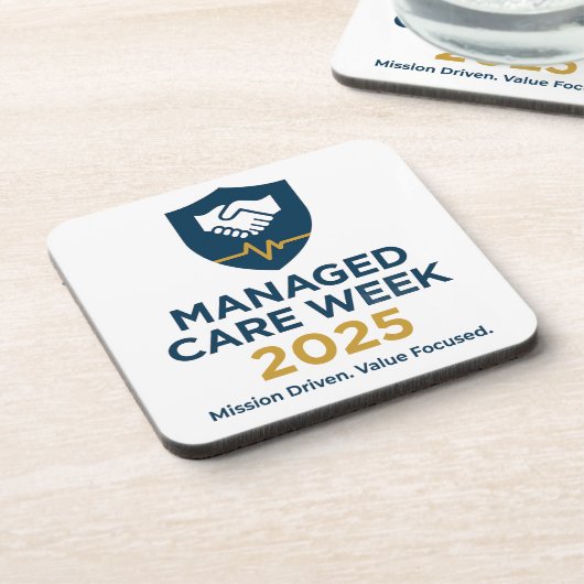 Managed Care Week 2025 - Plastic Coaster Set Bier Onderzetter (Linkerzijde)