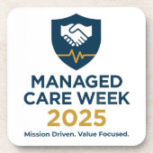 Managed Care Week 2025 - Plastic Coaster Set Bier Onderzetter (Voorkant)