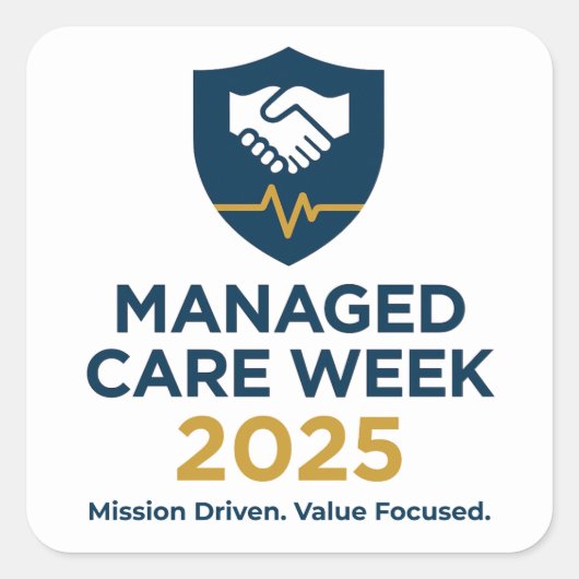 Managed Care Week 2025 - Stickerblad (20) Vierkante Sticker (Voorkant)