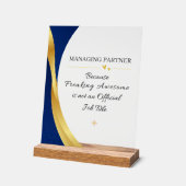 Managend Partner Grappige Baas Citaat Acryl Bord (Hoek)