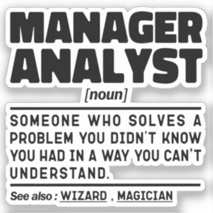 Manager Analist Noun Cool Principal werknemer grap Sticker