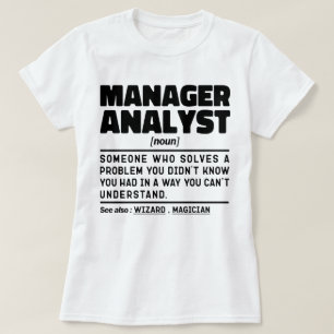 Manager Analist Zelfstandig Naamwoord Cool Hoofd M T-shirt