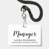 Manager  badge (Achterkant met lanyard)