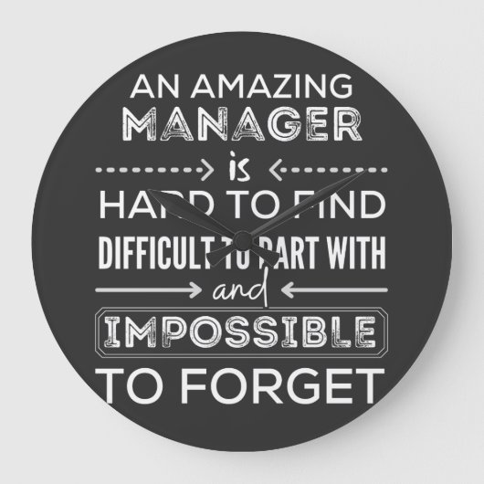 Manager, cadeau voor manager, een echt geweldige m grote klok (Voorkant)
