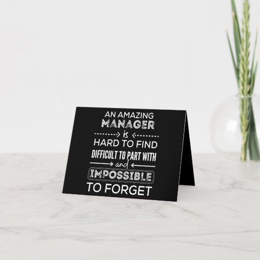 Manager, cadeau voor manager, een echt geweldige m notitiekaartje (Voorkant)