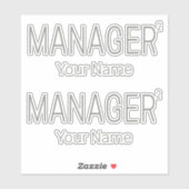 Manager CEO of Zelfstandig en Freelancer Design Sticker (Vel)