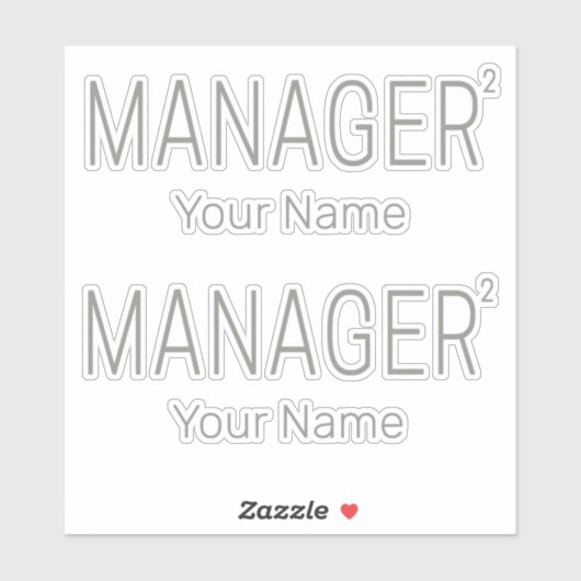Manager CEO of Zelfstandig en Freelancer Design Sticker (Vel)