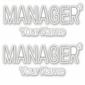 Manager CEO of Zelfstandig en Freelancer Design Sticker (Voorkant)