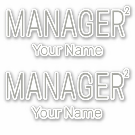 Manager CEO of Zelfstandig en Freelancer Design Sticker (Voorkant)