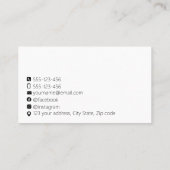 Manager Elegant Professioneel Zwart, Blauw, Geel Visitekaartje (Achterkant)