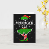Manager Elf Christmas Family Girls Women Elf Squad Kaart (Gele Bloem)