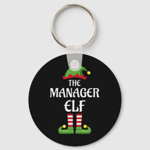 Manager Elf Family Matching Group Kerstmis Sleutelhanger