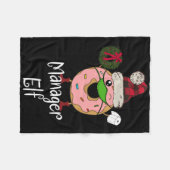 Manager Elf Quarantaine Kerst Grappige Donut Meme Fleece Deken (Voorkant (Horizontaal))