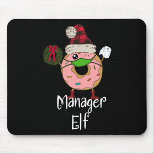 Manager Elf Quarantaine Kerst Grappige Donut Meme  Muismat