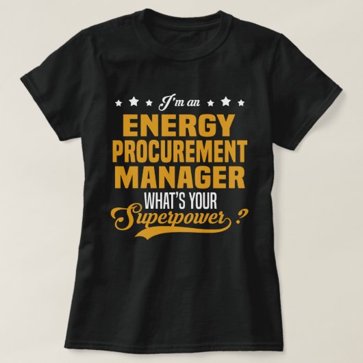 manager energie-inkoop t-shirt (Design voorkant)