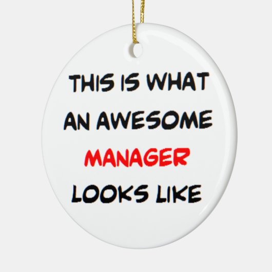 manager, geweldige keramisch ornament (Links)