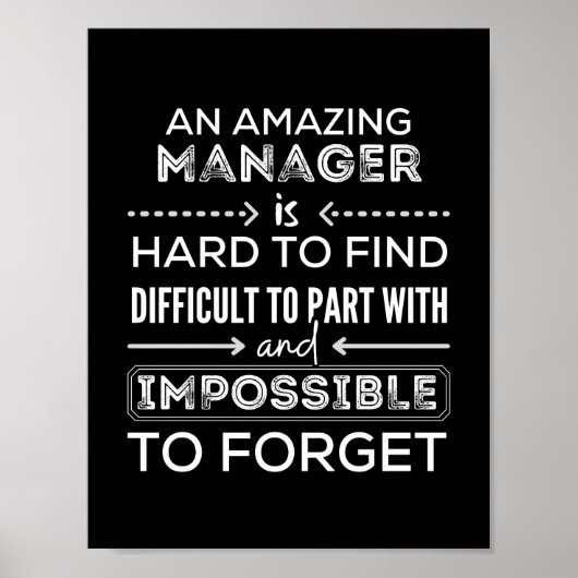 Manager, Gift For Manager, A Truly Great Manager Poster (Voorkant)