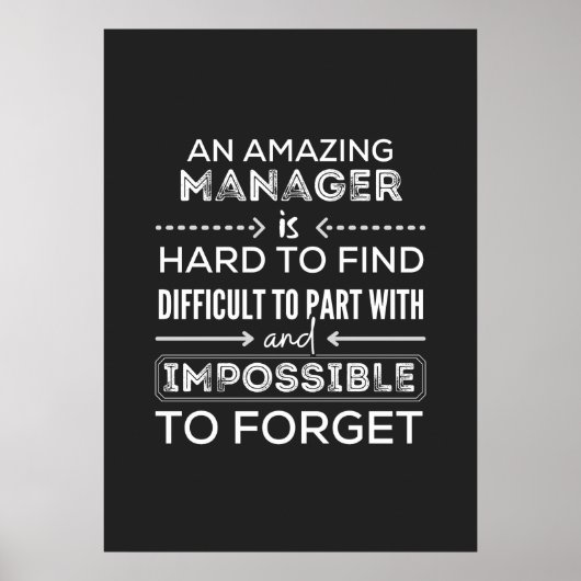 Manager, Gift For Manager, A Truly Great Manager Poster (Voorkant)