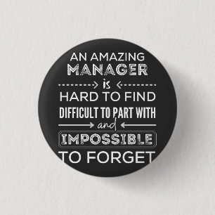 Manager, Gift For Manager, A Truly Great Manager Ronde Button 3,2 Cm