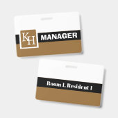 Manager ID-badge Badge (Voor- en achterkant)