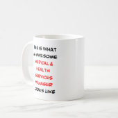 manager medische en gezondheidsdiensten , geweldig koffiemok (Voorkant links)